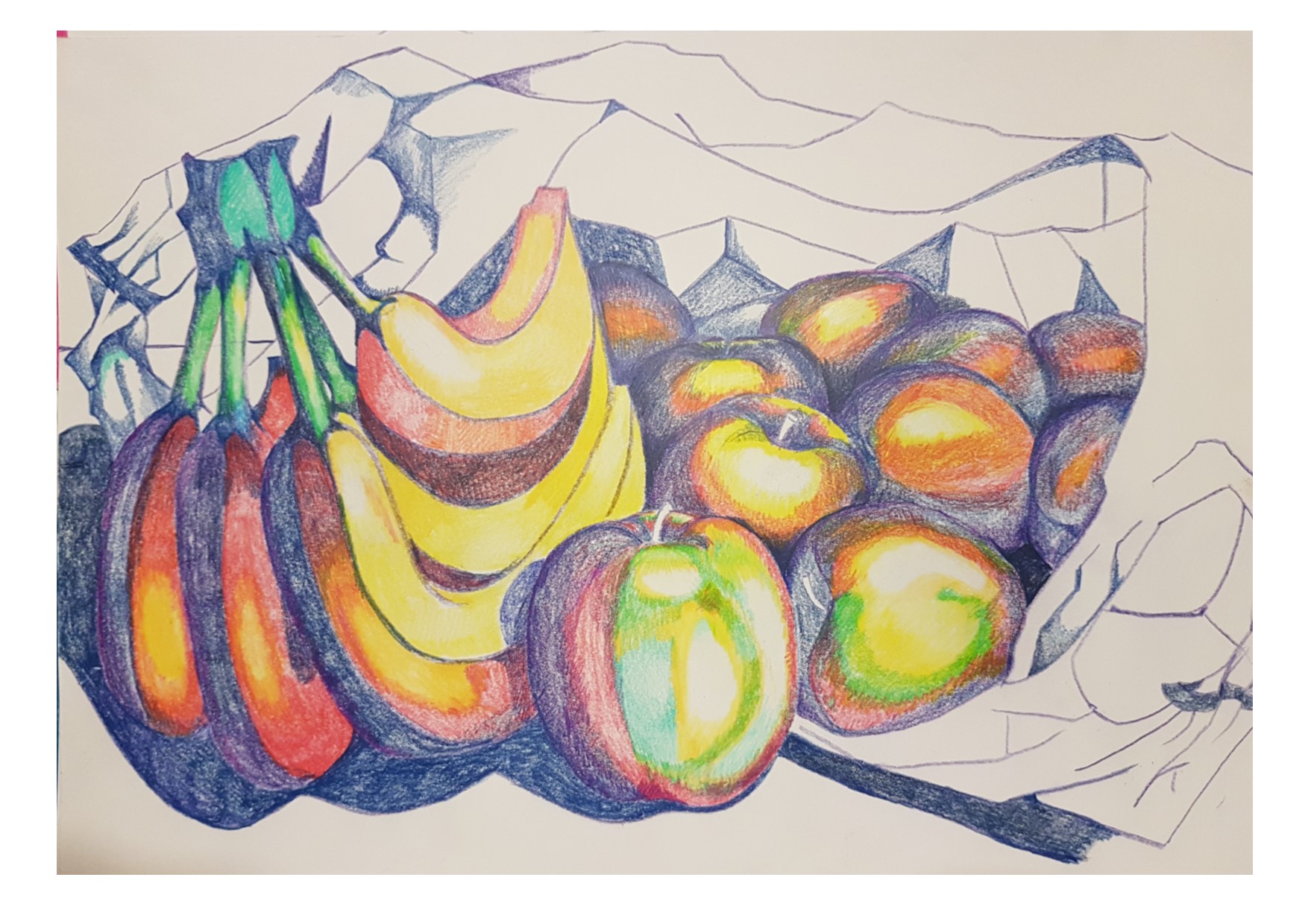 Fruits in Pencil Colour Sketch Simple Style - Stock Illustration  [101290565] - PIXTA